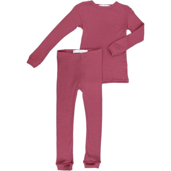 Pure Merino Wool KidsThermal Underwear Pajama Set, Natural & Organic Warm Base Layer Long John, Toddler & Infant Sleeper