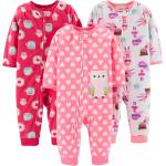 Simple Joys by Carter's Toddlers and Baby Girls' Loose-Fit Fleece Footless Pajamas, Pack of 3