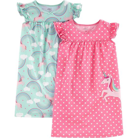 Simple Joys by Carter's Girls' 2-Pack Nightgowns