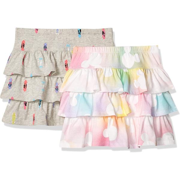 Spotted Zebra Disney | Marvel | Star Wars | Frozen | Princess Girls and Toddlers' Knit Ruffle Scooter Skirts, Pack of 2