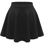 Loxdonz Girls Kids Casual Mini Stretch Waist Flared Plain Pleated Skater Skirt
