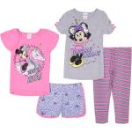 Disney Minnie Mouse Frozen Graphic T-Shirt Tank Top Leggings and Shorts 4 Piece Outfit Set