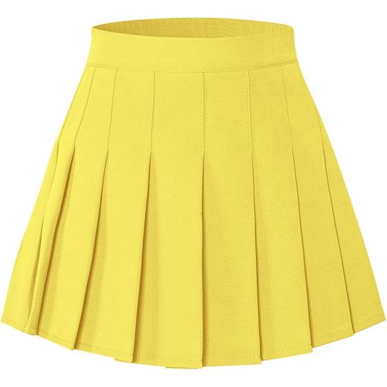 SANGTREE Girls Women's Pleated Skirt, Elastic Waist Uniform Skirt, 2 Years - US 4XL
