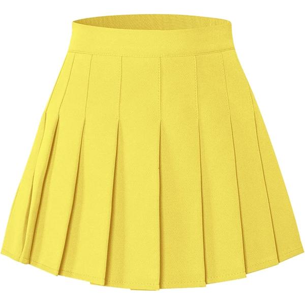 SANGTREE Girls Women's Pleated Skirt, Elastic Waist Uniform Skirt, 2 Years - US 4XL
