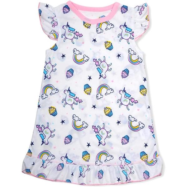 Saadiya Girls Nightgown Unicorn Pajamas for Girls Princess Soft Cute Sleepwear