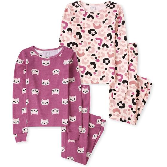 The Children's Place Girls' Kids-PJ Long Sleeve Top and Pants Pajama Set