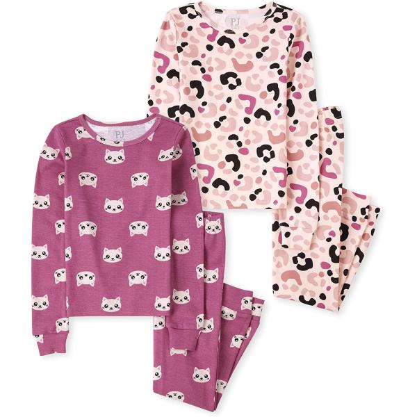 The Children's Place Girls' Kids-PJ Long Sleeve Top and Pants Pajama Set