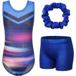 BAOHULU Gymnastics Leotards for Girls Toddlers Kids Sparkle Sequins Mesh Top Dancewear