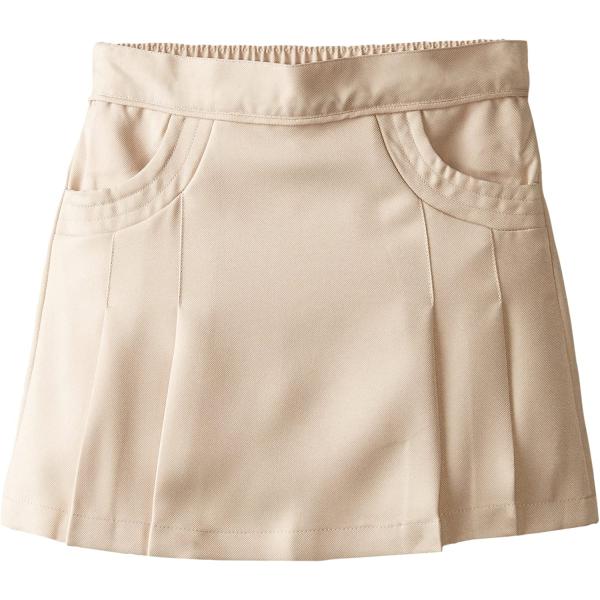 Nautica Girls' School Uniform Pleated Pull-on Scooter Skirt with Undershorts, Knit Waistband & Functional Pockets