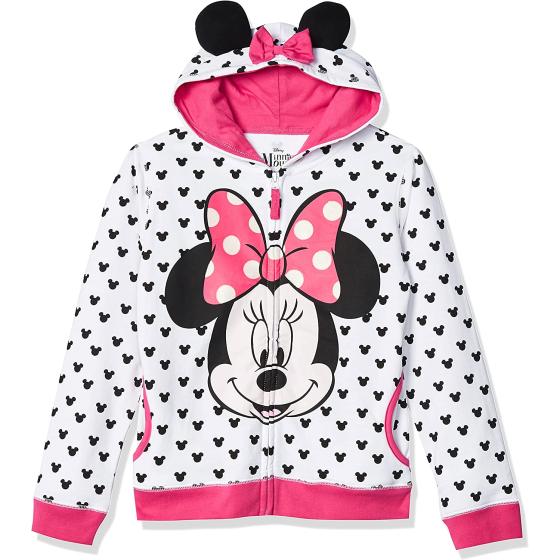 Disney Girls' Minnie Hoodie W Bow & Ear