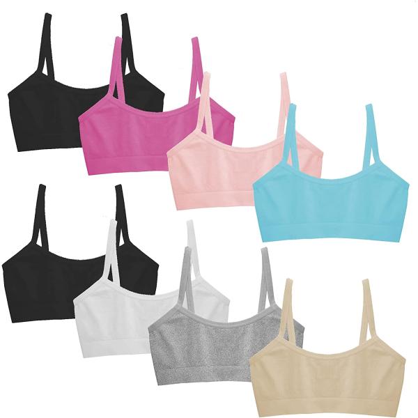 Popular Girls Seamless Training Bra - Crop Training Bras for Girls. Best Girls Sports Bra. Multi Piece Bra Pack