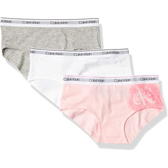 Calvin Klein Girls' Kids Modern Cotton Hipster Underwear, Multipack