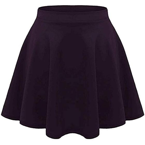 GirlzWalk Kids Girls Casual Mini Stretch Waist Flared Plain Pleated Skater Skirt
