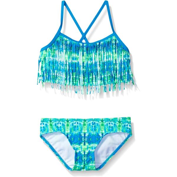 Kanu Surf Girls' Kelly Beach Sport Fringe 2-Piece Bikini Swimsuit