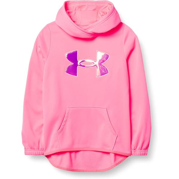 Under Armour Girls' Armour Fleece Iridescent Big Logo Hoodie
