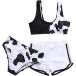 SOLY HUX Girl's 3 Piece Swimsuits Cow Print Bikini Bathing Suit with Shorts
