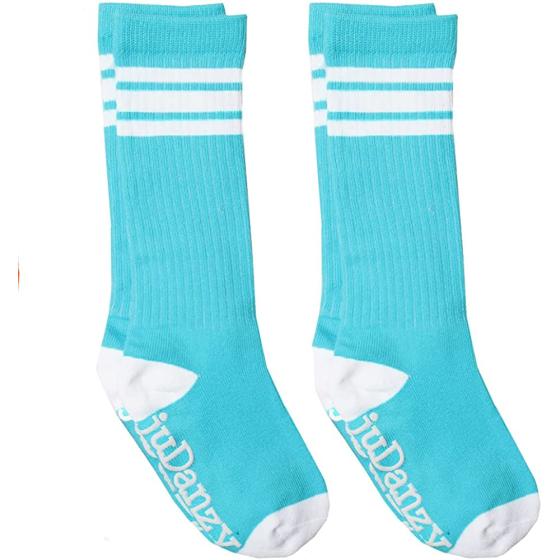 juDanzy 2 Pack Knee High Striped Sporty Tube Socks for Boys and Girls