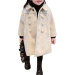 CM C&M WODRO Girls Dress Coat Kids Winter Warm Jacket Long Sleeve Button Trench Coat Pocket Long Peacoat Outerwear 2-7 Years