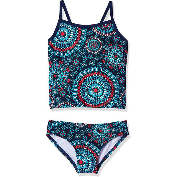 Kanu Surf Girls' Melanie Beach Sport 2-pc UPF 50+ Banded Tankini Swimsuit