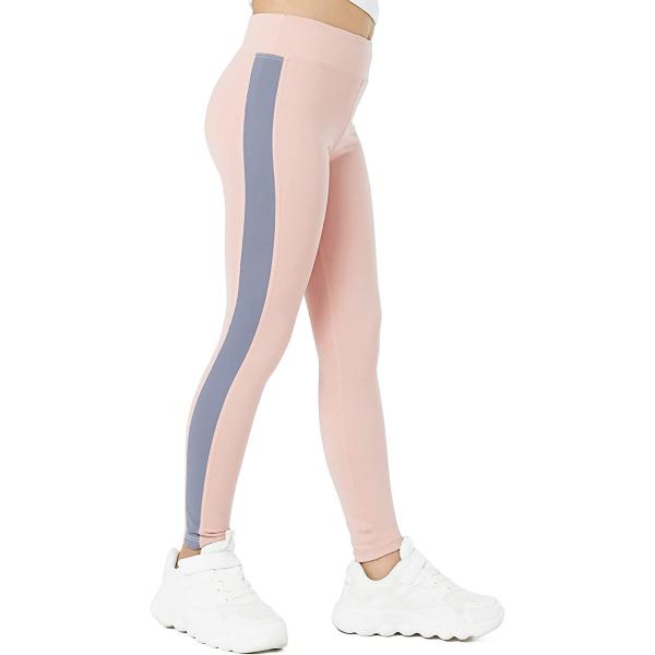 bababanana Youth Leggings for Girls' Mid-Rise Yoga Pants, Running Girls Leggings Gymnastics Workout Pants for Kids 5–16 Years