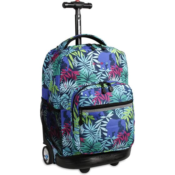 J World New York Sunrise Rolling Backpack Backpack, SAVANNA, 18"