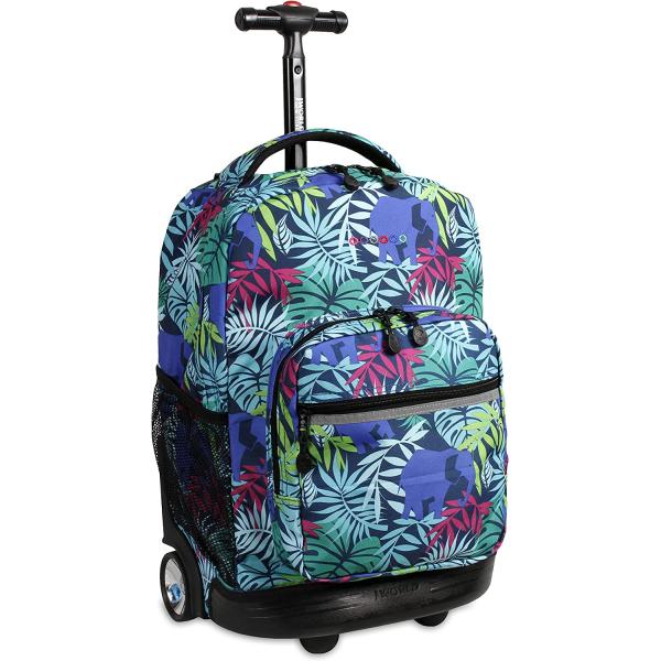 J World New York Sunrise Rolling Backpack Backpack, SAVANNA, 18"