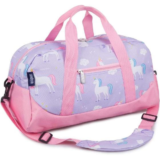 Wildkin Kids Overnighter Duffel Bags for Boys & Girls, Perfect for Sleepovers and Travel Duffel Bag for Kids, Carry-On Size & Ideal for School Practice or Overnight Travel Bag (Unicorn)