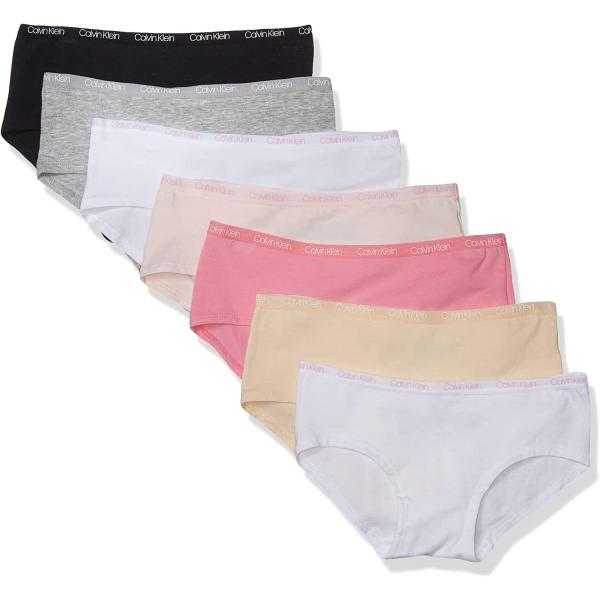Calvin Klein Girls' Kids Modern Cotton Hipster Panties Value Pack