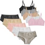 Popular Matching Girls Underwear Set - Crop Cami Training Bras for Girls with Hipster Girls Panties 10 pieces