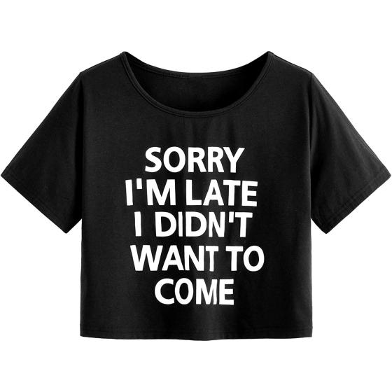 SweatyRocks Women's Casual Short Sleeve Print Crop Top T Shirt Summer Tees