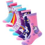 Anlisim Girls Socks Cute Animal Pattern Cartoon Novelty Fashion Soft Cotton Socks 6 Pack