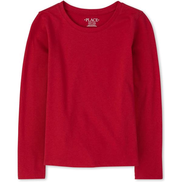 The Children's Place Girls' Single Long Sleeve Basic Layering T-Shirt