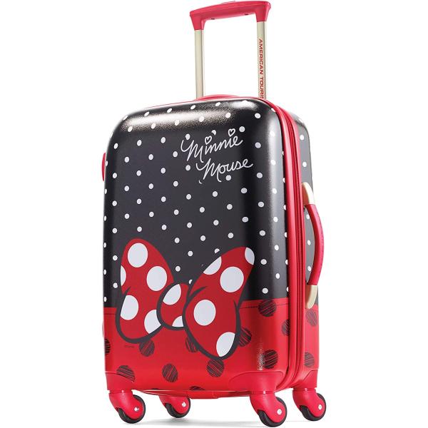 American Tourister Disney Hardside Luggage with Spinner Wheels, Black, Red, White, 21"