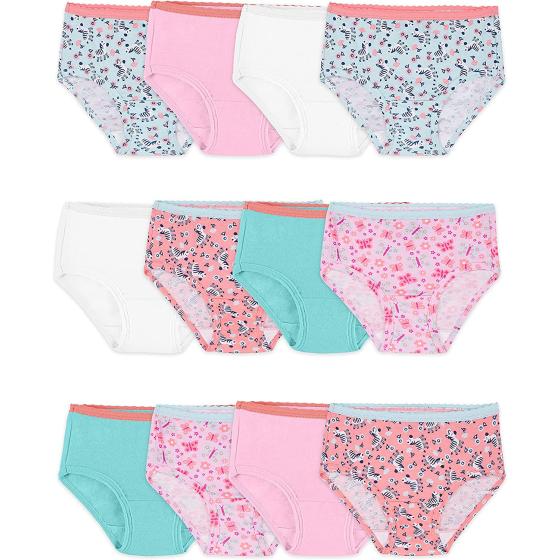 Fruit of the Loom Toddler Girls' Tag-Free Cotton Underwear