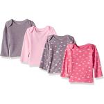 Hanes Baby Long-Sleeve Undershirt, Flexy Soft Knit Expandable Shoulder Pullover for Babies & Toddlers, 4-Pack