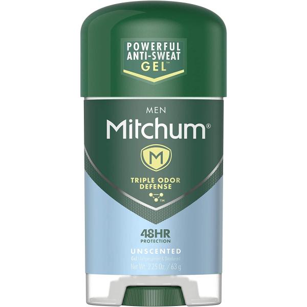 Mitchum Men Gel Antiperspirant Deodorant, Unscented, 2.25oz.