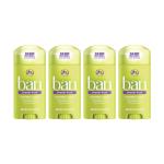 Ban Shower Fresh 24-hour Invisible Antiperspirant, Solid Deodorant for Women and Men, Underarm Wetness Protection, with Odor-fighting Ingredients, 2.6 Ounce (Pack of 4)