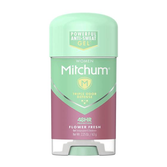 Women's Deodorant by Mitchum, Antiperspirant Stick, Triple Odor Defense Gel, 48 Hr Protection, Flower Fresh, 2.25 Oz (Pack of 1)