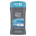 Dove Men+Care Antiperspirant Deodorant Stick Clean Comfort Twin Pack 72-Hour Sweat & Odor Protection Antiperspirant for Men With 1/4 Moisturizing Cream 2.7 oz