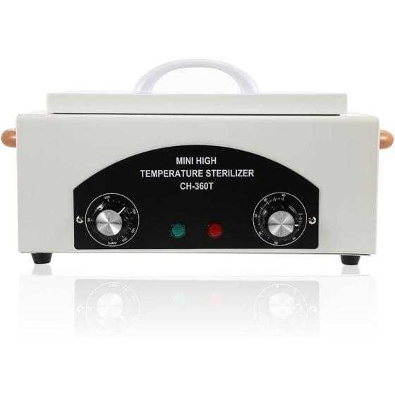 High Temperature Metal Tool Cleaning Box, 110V 300W 1.5L with Timer Manicure Pedicure SPA Salon Barber Equipment for Sundry Beauty Hair Nail Metal Tools with Handle