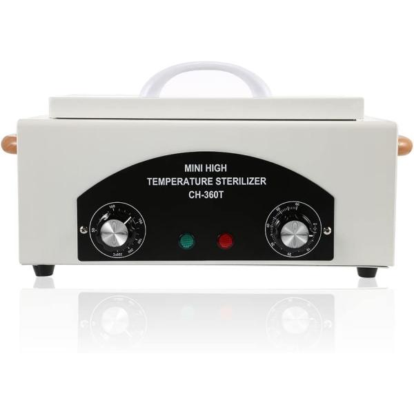 High Temperature Metal Tool Cleaning Box, 110V 300W 1.5L with Timer Manicure Pedicure SPA Salon Barber Equipment for Sundry Beauty Hair Nail Metal Tools with Handle
