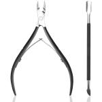 Cuticle Nipper with Cuticle Pusher-Professional Grade Stainless Steel Cuticle Remover & Cutter-Durable Manicure and Pedicure Tool