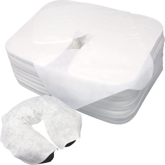 Luriseminger 500 count Disposable Face Cradle Coverss–Medical-Grade cotton, SPA Face Rest Covers Headrest Covers for Massage Tables Massage Chairs 14.17 x 10.6 inches/ 36 x 27 cm…