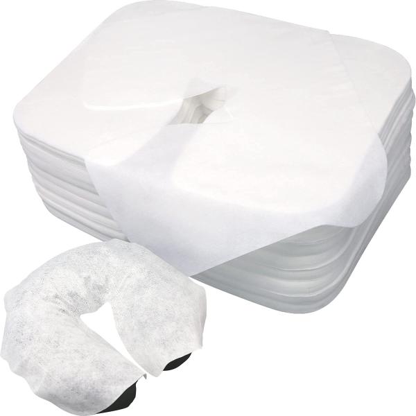Luriseminger 500 count Disposable Face Cradle Coverss–Medical-Grade cotton, SPA Face Rest Covers Headrest Covers for Massage Tables Massage Chairs 14.17 x 10.6 inches/ 36 x 27 cm…