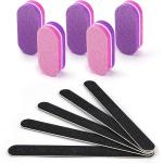 Nail File and Buffer Professional Manicure Tools Kit Emery Board & Nail Buffer Blocks Double Sided Reuseable 100/180 Grit 10Pcs for Home and Salon Use(Purple)