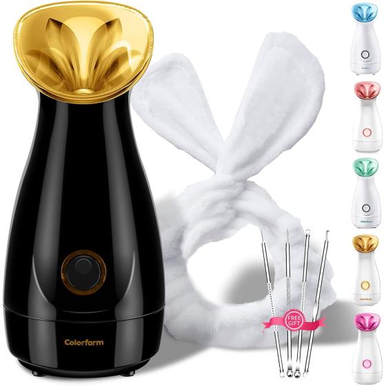 Facial Steamer Nano Ionic Hot Mist Face Steamer Home Sauna SPA Face Humidifier Atomizer for Women Men Moisturizing Unclogs Pores Spa Quality