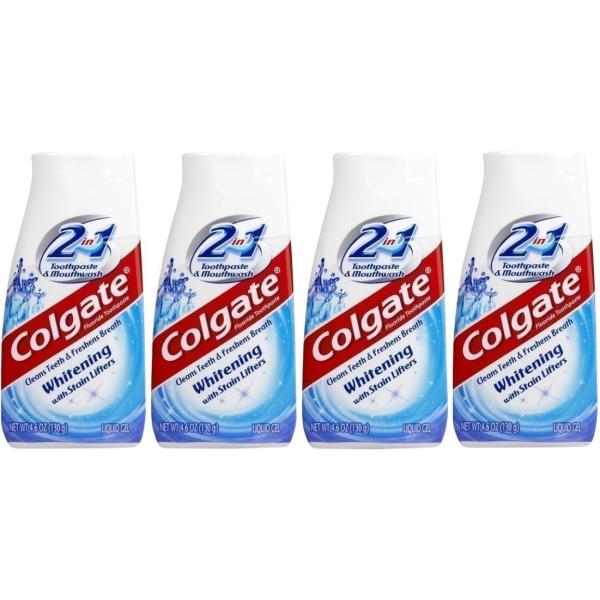 Colgate 2-in-1 Whitening With Stain Lifters Toothpaste 4.60 Oz (4 Packs) (Packaging May Vary)