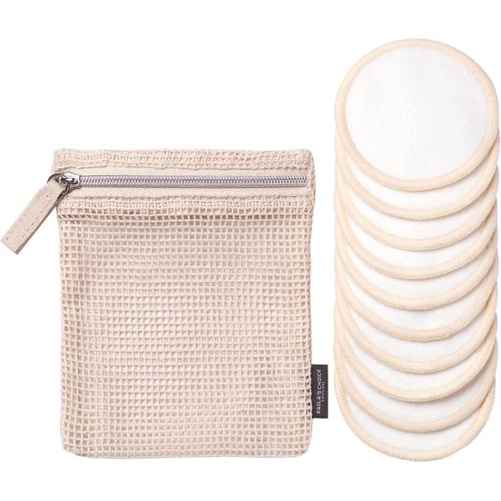 Paula's Choice Reusable Makeup Remover Pads, Eco-Friendly Cotton & Bamboo Rounds for Toner & Exfoliants, Includes Washable Bag for Laundry & Storage, 10 Count