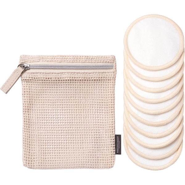 Paula's Choice Reusable Makeup Remover Pads, Eco-Friendly Cotton & Bamboo Rounds for Toner & Exfoliants, Includes Washable Bag for Laundry & Storage, 10 Count
