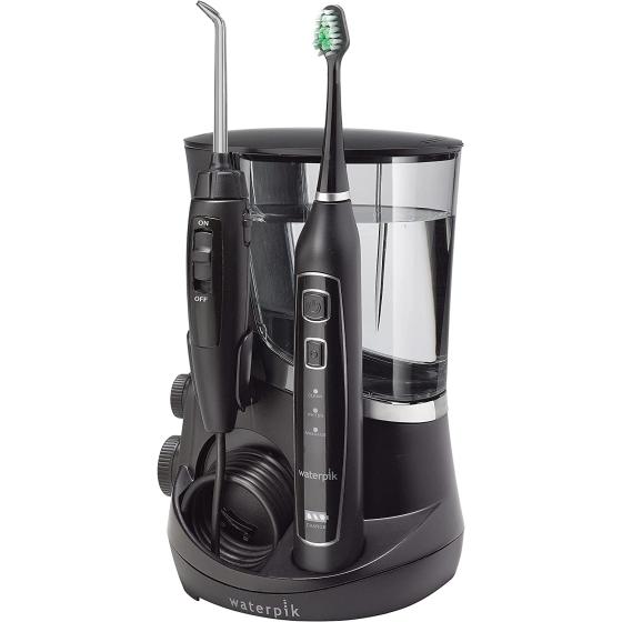 Waterpik Complete Care 5.0 Water Flosser + Sonic Electric Toothbrush, Black WP-862